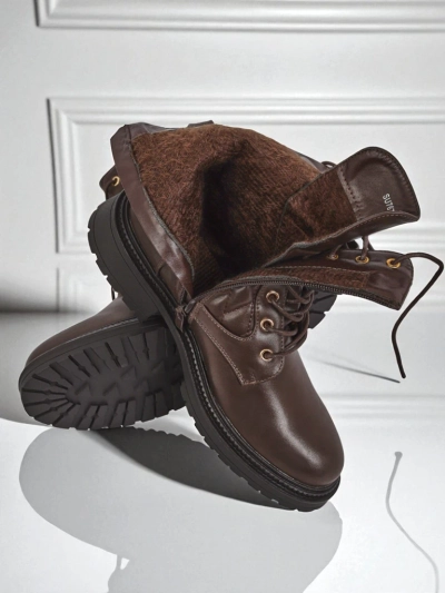 Bottines matelassées pour femmes en cuir écologique Sable Rose