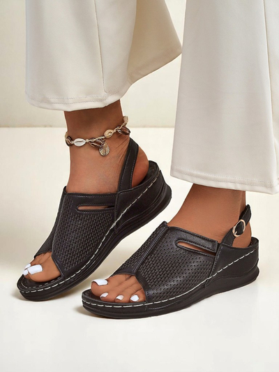 Royalfashion Sandales compensées pour femmes Mira