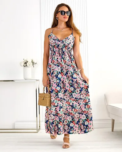 Royalfashion Robe midi en coton pour femme