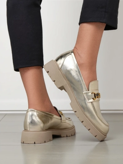 Mocassins Royalfashion pour femmes plaqués or Goldlove