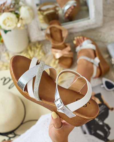 Royalfashion Sandales pour femmes avec zircons Bozi