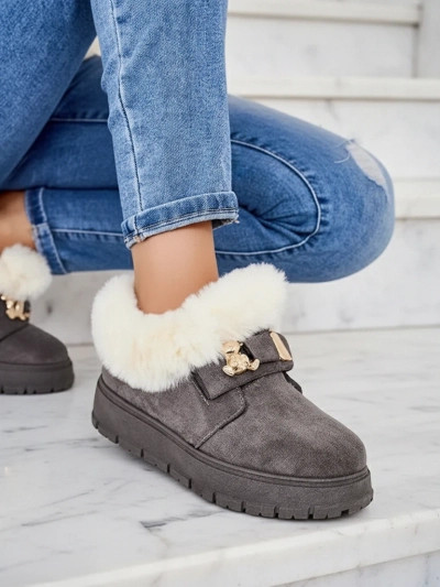 Royalfashion Bottes courtes pour femmes a'la bottes de neige Dobis