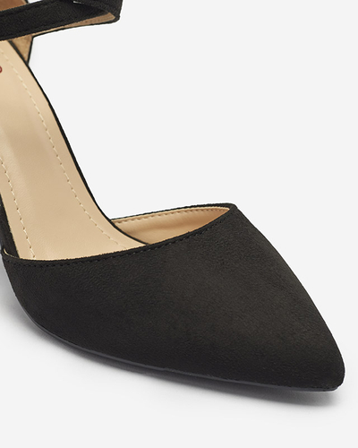 Escarpins noirs pour femmes sur un poteau Amagy- Footwear