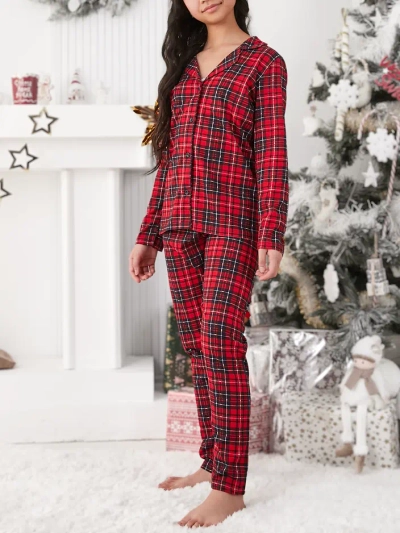Pyjama en coton à carreaux pour enfants Royalfashion Noël