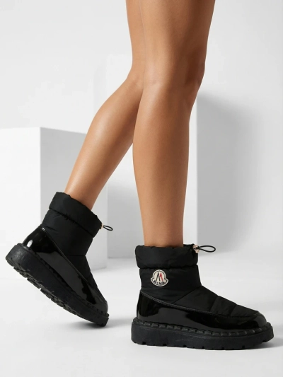 Royalfashion Bottes de neige à enfiler pour femme de couleur noire Ireda