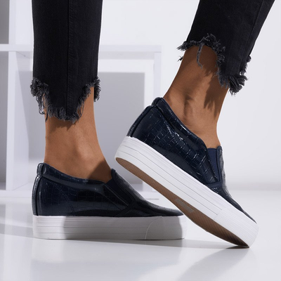 OUTLET Chaussures de sport pour femmes bleu marine avec un coin intérieur Moriko - Footwear