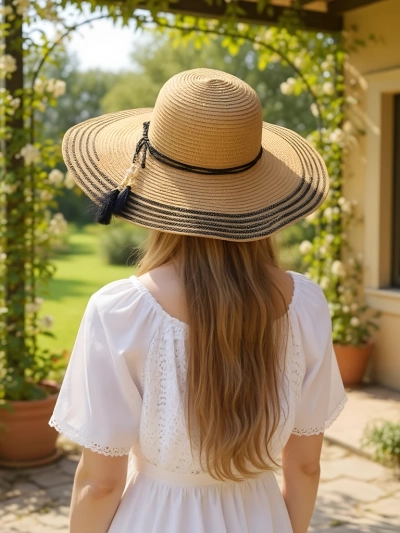 Royalfashion Chapeau de paille femme Rionnav
