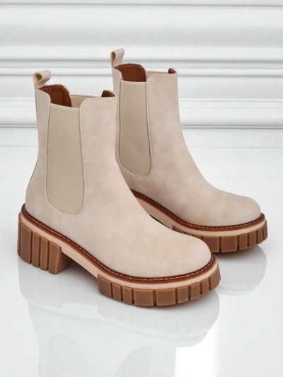 Bottines à talon bloc en nubuck écologique Amber Walk
