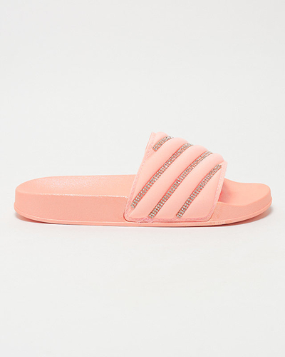 OUTLET Chaussons femme rose clair avec zircons cubiques Erikis - Footwear