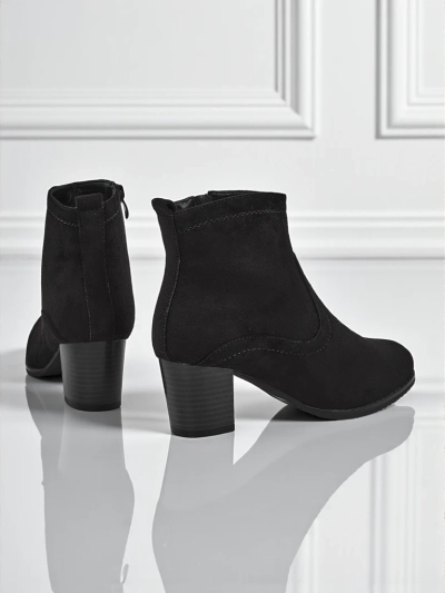 Bottines pour femmes en éco-daim à talons Crimson Echo