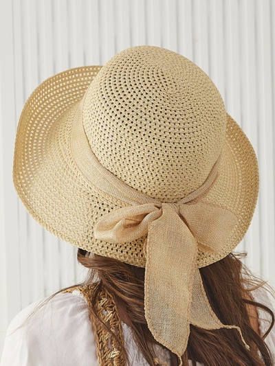 Royalfashion Chapeau de paille femme Grace Ruban