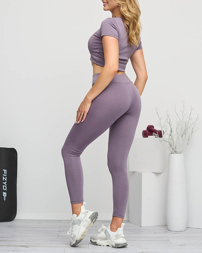 Ensemble de sport violet pour femme - Vêtements