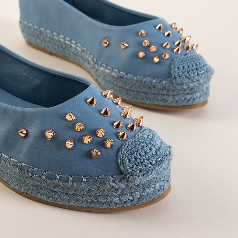 OUTLET Espadrilles pour femmes bleues à jets Edmaria - Chaussures