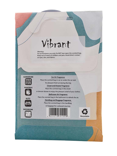 Sachets parfumés pour voitures, sacs à main, dressings et salles de bain Vibrant