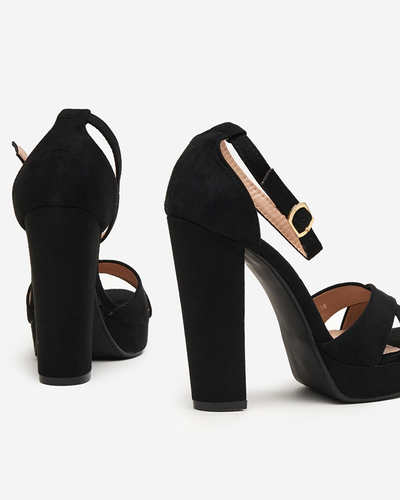 Sandales noires pour femmes sur tige haute Ivesjo - Footwear