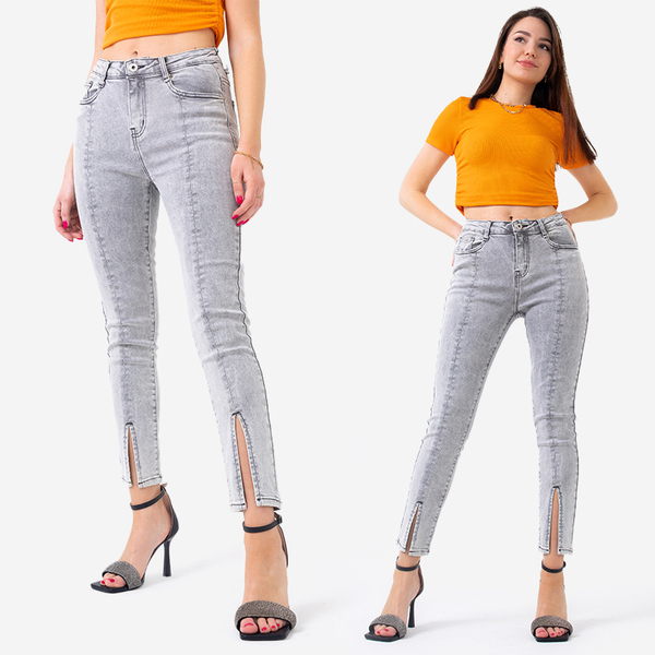 Jean skinny femme gris - Vêtements