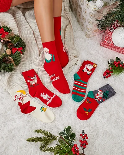 Chaussettes de Noël longues pour femmes Royalfashion 5/pack