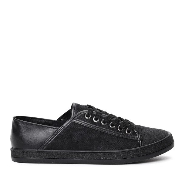 Czarne trampki Hanna- Obuwie