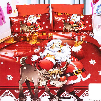 Literie de Noël avec Santa Clauses 160x200 - Draps