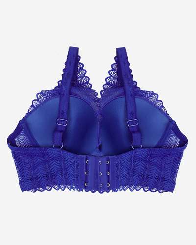 Soutien-gorge en dentelle cobalt pour femme - Sous-vêtements