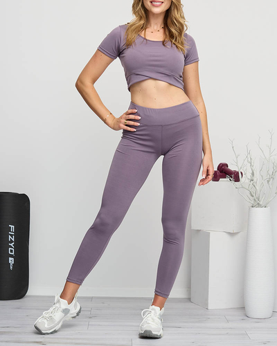 Ensemble de sport violet pour femme - Vêtements