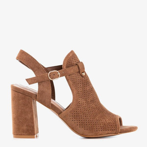 Sandales marron sur un montant haut Kliven - Chaussures 1