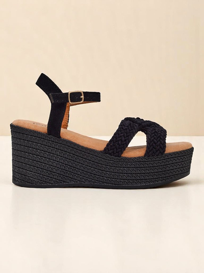 Royalfashion Sandales compensées femme tressées Sunny Day