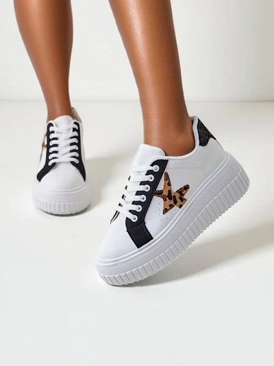 Royalfashion Baskets de sport à plateforme pour femmes Elin