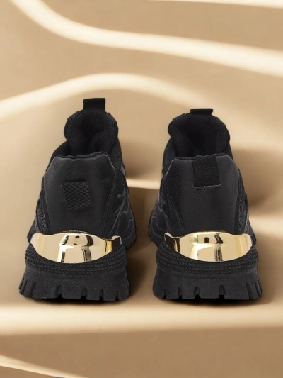 Stilosa Luma Baskets Noires pour Femmes en Cuir Écologique