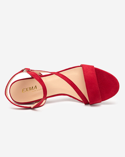 OUTLET Sandales pour femmes sur un poteau en rouge Klodu- Chaussures