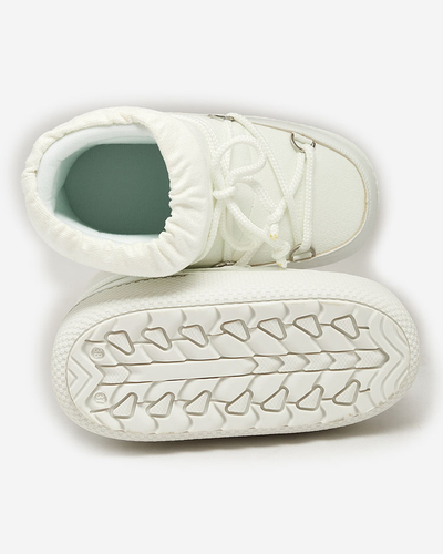 Royalfashion Bottes de neige à lacets pour femme Yevnoie