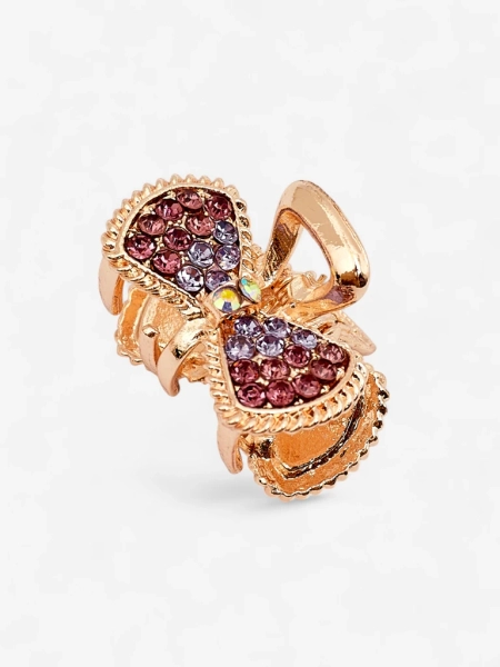 Royalfashion Barrette avec Strass Scintillante Torsadée