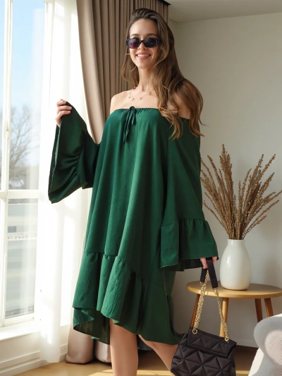 Robe Royalfashion Femme a'la Espagnole avec volants surdimensionnée