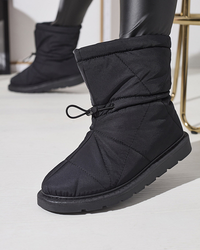 Bottes isolées noires pour femmes a'la bottes de neige Kaliolen - Chaussures