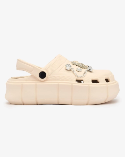 Royalfashion Tongs en caoutchouc crème pour femme Kooranza
