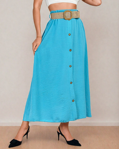 Royalfashion Jupe midi pour femme avec ceinture
