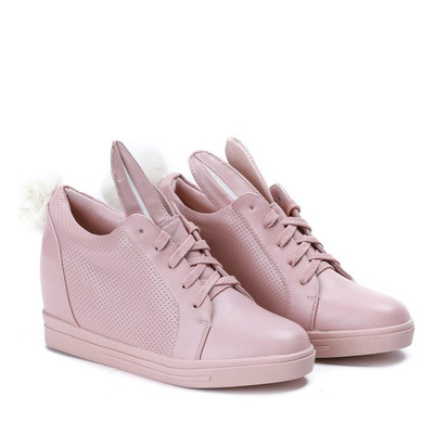 Sneakers compensées roses avec oreilles et pompon Carry - Footwear 1