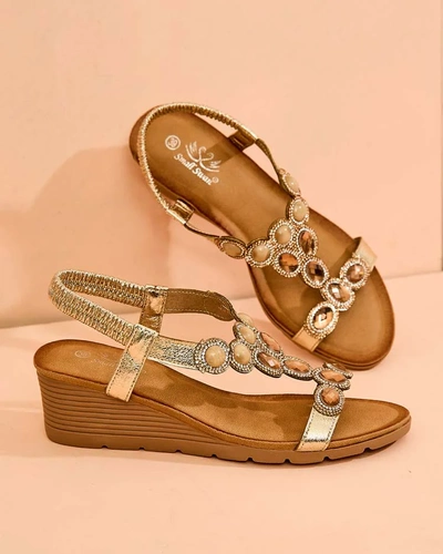 Royalfashion Sandales pour femmes avec zircon Obrina