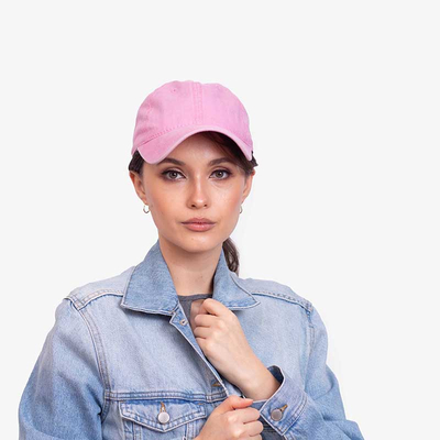 Casquette baseball femme denim rose - Accessoires