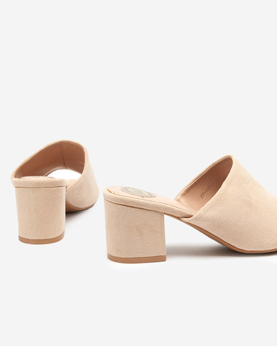 Chaussons femme beiges sur tige basse Opetik - Footwear