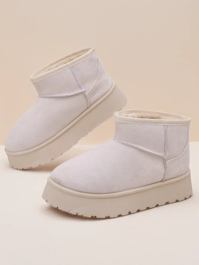 Royalfashion Bottes courtes à la manière des bottes de neige pour femmes Hezio