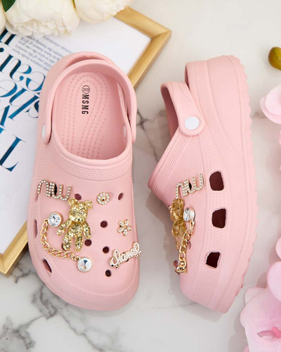 Royalfashion Tongs en caoutchouc pour femme avec ornements Fescas