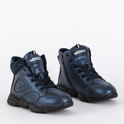 Bottines sport fille bleu foncé Vibbi - Chaussures