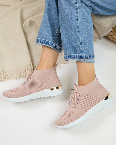 Chaussures de sport en tissu rose Bamggy pour femmes - Chaussures