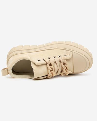 Baskets hautes beiges pour femmes Mishta - Footwear