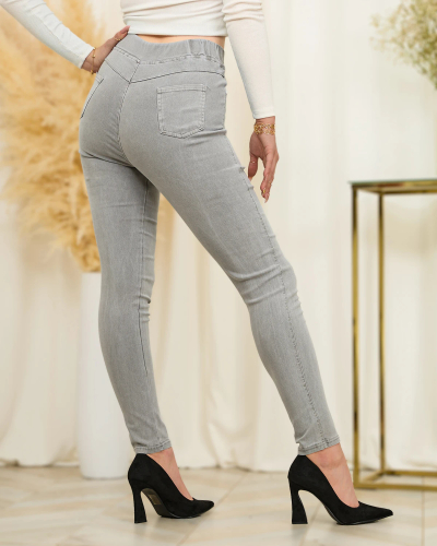 Royalfashion Teggings femme gris clair a'la jeans