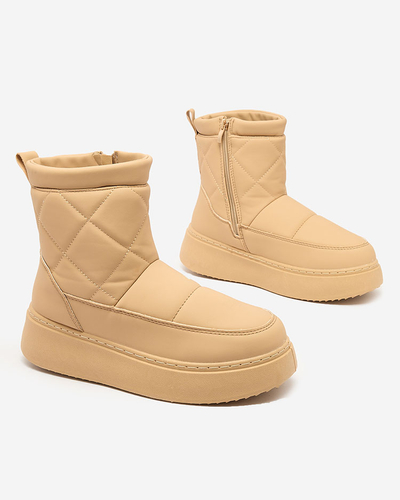 Royalfashion Bottes pour femmes marron clair a'la snow boots Kacecica