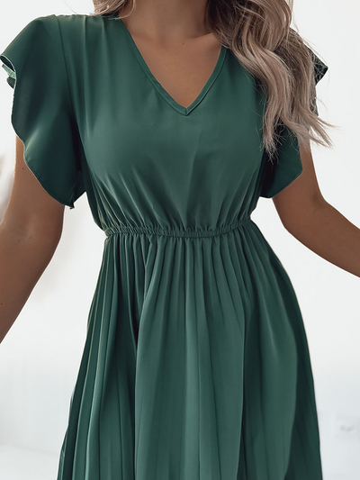 Royalfashion Robe midi plissée pour femme