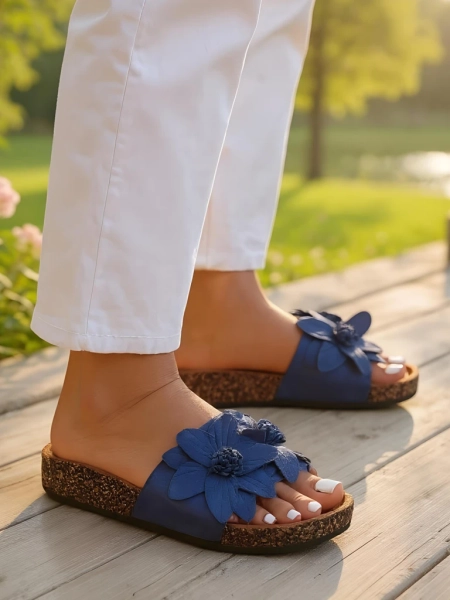 Sandales pour femmes Royalfashion avec fleurs Foules