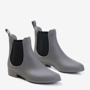 Bottes de pluie Fuda grises mates pour femmes - Footwear 1